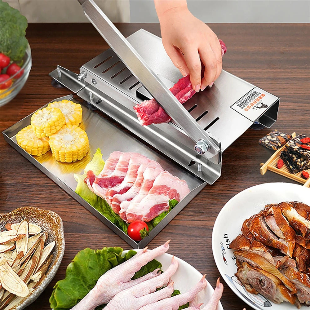 Trancheuse Manuelle Pour Viande Charcuterie En Acier Inoxydable