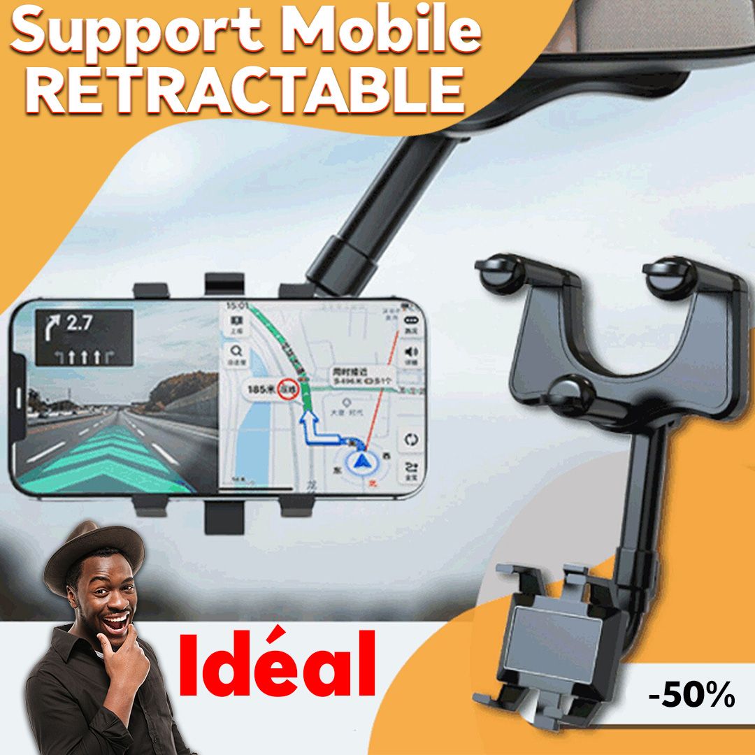 Support de téléphone portable rotatif et rétractable-COD