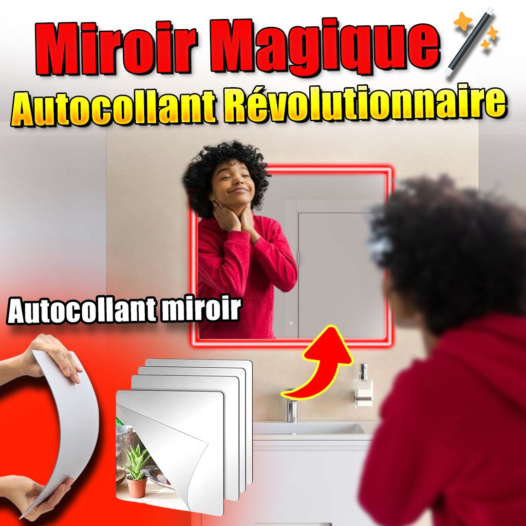 Ensemble d'Autocollants Muraux et Miroir Acrylique 3D-COD