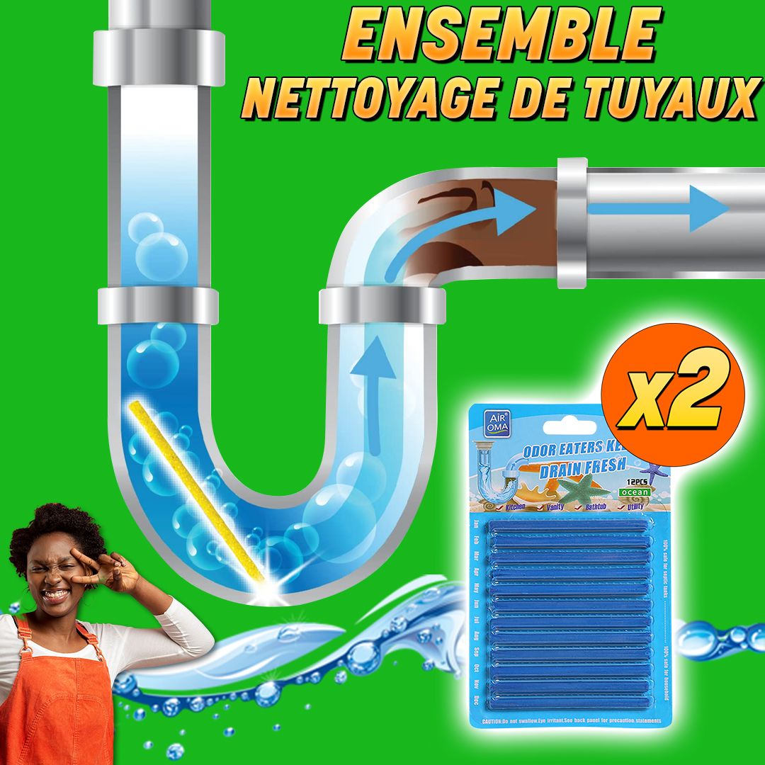 Bâtonnets de nettoyage de canalisations domestiques, (2 pièce)-GB