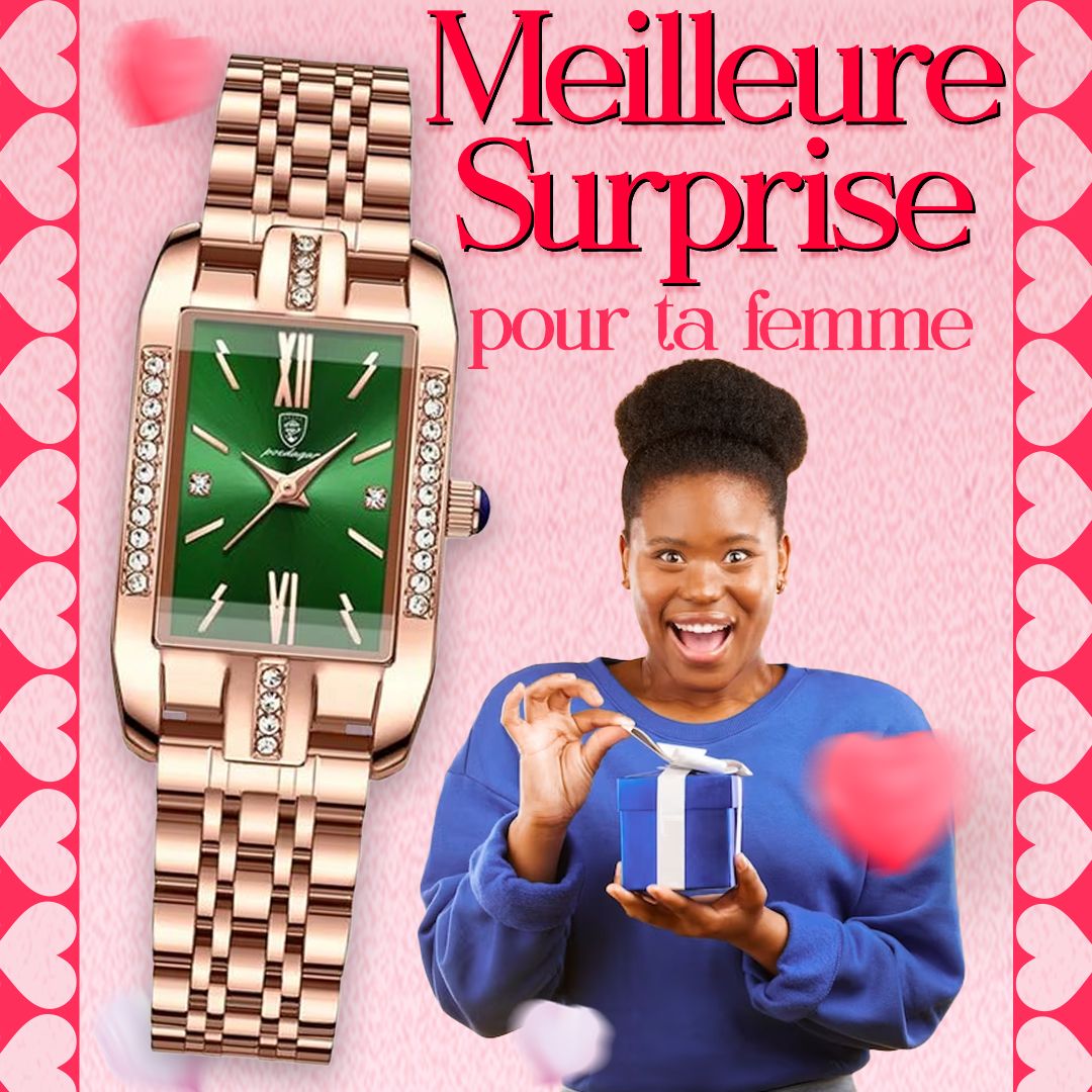 POEDAGAR Montre Femme De Luxe-COD